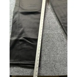 Womens Black Wide Leg Fleece Lined Sweatpants High Waist Drawstring Size Medium thumbnail 6