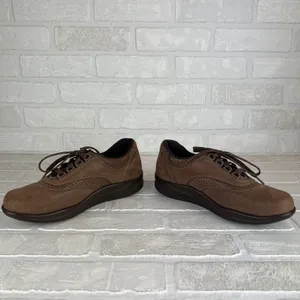 SAS Walk Easy Sneaker Shoes Womens 7.5 N Chocolate Brown Leather Comfort Lace Up thumbnail 7