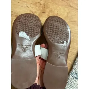 Kate spade white and silver heart thong slippers women’s chase size 7M thumbnail 4