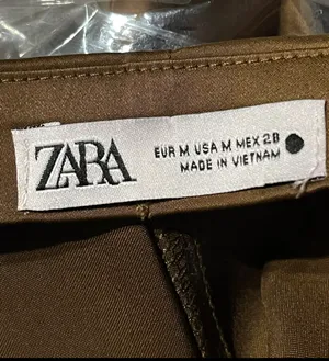 Zara a-line brown midi satin hair Skirt Size M thumbnail 3
