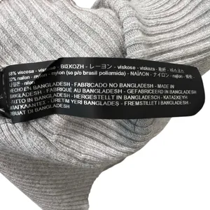 Zara Gray Ribbed Knit Dress V Neck Size Medium thumbnail 8