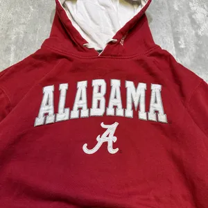 Stadium Athletics Vintage Alabama Crimson Tide Red and White Embroidered Hoodie Sweatshirt thumbnail 5