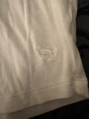 Victoria's Secret Pink White Long Sleeve Sleep Tee size M thumbnail 5