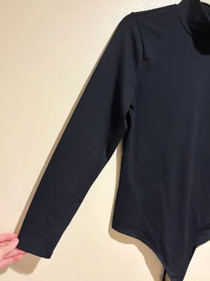 Abercrombie & Fitch Soft A&F Collection Black Mock Neck Long Sleeve Bodysuit thumbnail 4
