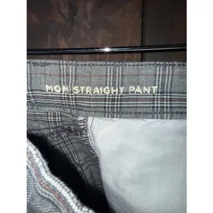 American Eagle Mom Straight Pant 6 Gray Plaid Stretch thumbnail 5