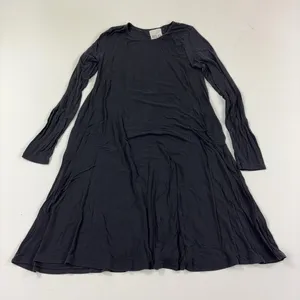 BLQ Dress Womens 0 Black Long Sleeve Swing Jersey Stretch Casual Knee Length thumbnail 1