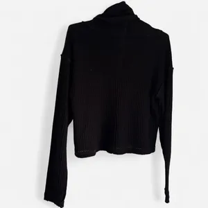 Free People Wildcat Black Thermal Cowl Neck Top – Slouchy Boho Core XS thumbnail 5