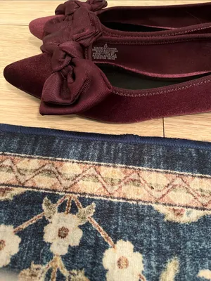 NWOT Bow Pointed Flats in Deep Purple Size 6 thumbnail 4