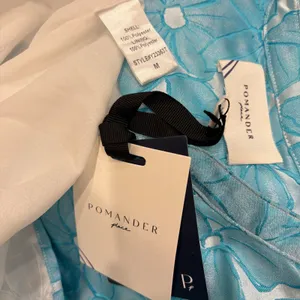 Pomander Place Blue Floral Jacquard Kenzo Tiered Mini Babydoll Dress‎ Medium NEW thumbnail 10