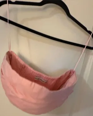 Abercrombie & Fitch Blush Strapless Cropped Tube Top Women's Sz Medium thumbnail 1