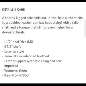 Splendid Long Laces Combat boots Size‎ 8 D19 thumbnail 3