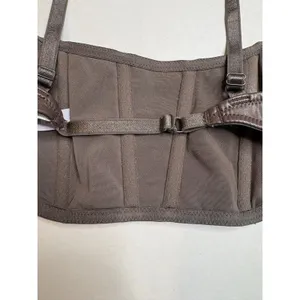 UO Out From Under Brown Vegan Leather Corset Top Bralette‎ Bustier Festival Med thumbnail 7