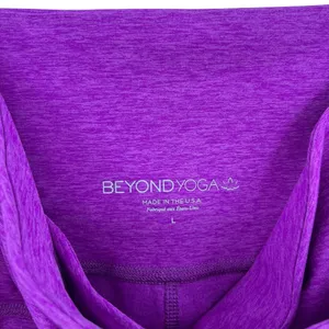 Beyond Yoga Spacedye At‎ Your Leisure Legging Crossover Waist Purple Size Large thumbnail 9