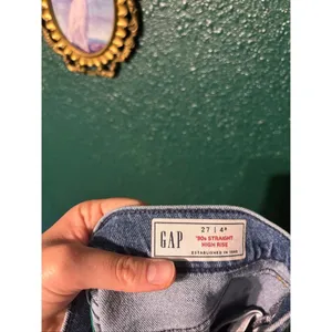 GAP BLUE 90s STRAIGHT LEG Jeans Womens 27/4 Denim Boho Retro thumbnail 3