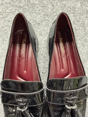 Franco Sarto Lucia Black Patent Tassel Loafers thumbnail 10