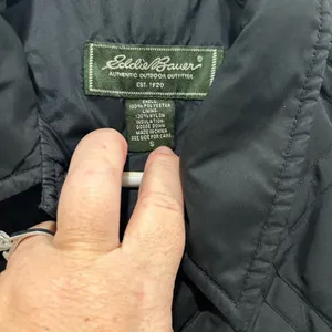 Eddie Bauer Womens Black Diamond‎ Quilted Goose Down Puffer Jacket Size S Small thumbnail 4
