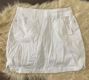 NWT White Tribal Denim Mini Skirt Shorts Skort Size US 6 / S thumbnail 1