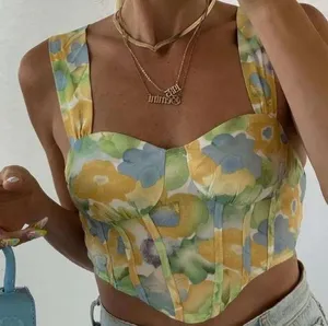 Cider | Floral Corset Tank thumbnail 1