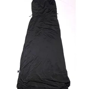 Lulu's Black Criss Cross Back Chiffon A-line Long Maxi Dress SMALL Pageant Prom‎ thumbnail 10