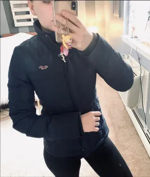 Hollister Navy Blue puffer jacket thumbnail 3