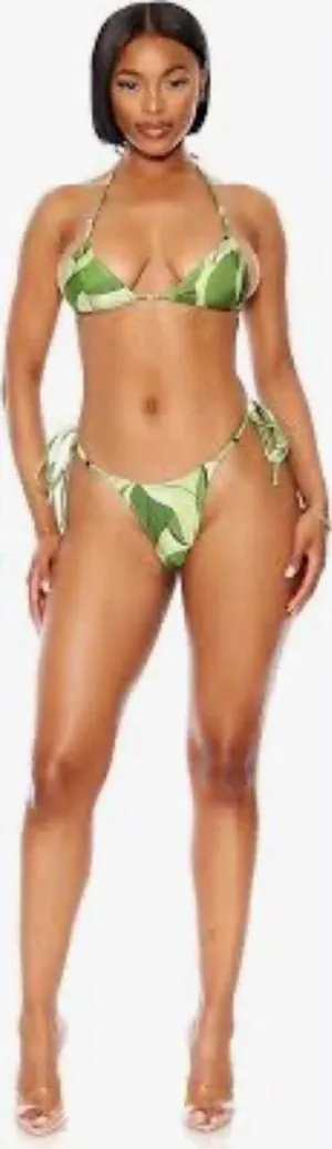 Forplay green and beige camouflage bikini set #camo #swimwear thumbnail 1