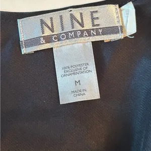 Nine West black short slip dress/nightie Spaghetti Straps size Medium thumbnail 6