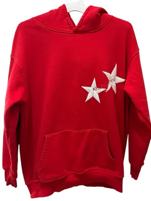 Aelfric Eden Star Color Contrast Oversized Hoodie size XS red thumbnail 1