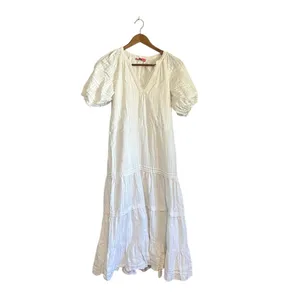 Betsey Johnson White Spectator Tiered Midi Dress Prairie Cottagecore Confetti thumbnail 5