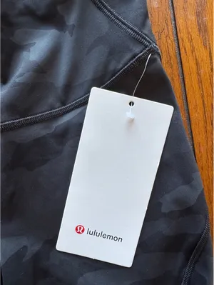 Lululemon Base Pace High Rise 25" Heritage Camo Deep Coal Black Size 4 NWT thumbnail 5