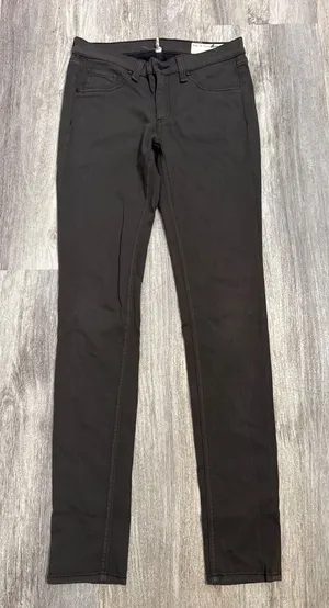 Rag‎ & Bone JEAN Legging Pants Size 27 Dark Grey Brown Skinny Stretch Mid Rise thumbnail 1