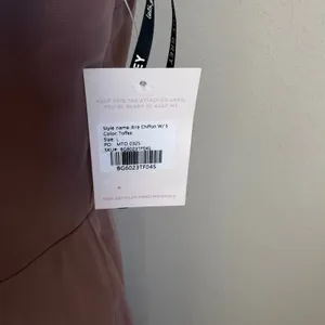 NWT Birdy Grey Kira Chiffon w Slit One Shoulder Toffee Bridesmaid Dress Womens L thumbnail 4