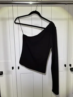 Melrose and Market Ribbed One Shoulder Top thumbnail 2