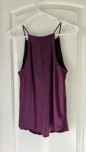 Embrace purple Satin top thumbnail 2