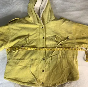 Molly Green yellow hooded sherpa corduroy jacket size Small thumbnail 8