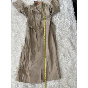 Vintage Odyssey Belted Trench Coat Womens Tan‎ Long Rain Coat Classic Outerwear thumbnail 7