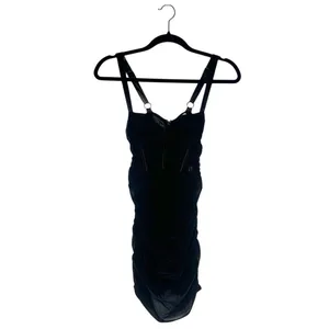 NWT Oh Polly Mesh Corset Mini Dress Women's Black Size 2 thumbnail 3