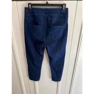 Halara Flex Denim Pull On Jeggings Skinny Pants Dark Wash Stretch Blue Comfy thumbnail 2