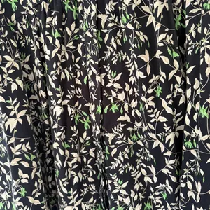 Tuckernuck Floral Tiered‎ Dress Button Front Green Black Floral Cotton Sz Medium thumbnail 4