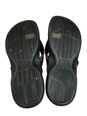 Spenco Women’s Size 8D Ava Orthotic Sandals Black‎ Adjustable Leather Thong thumbnail 8