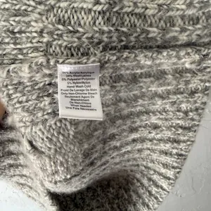 Anthropologie Kimchi‎ Blue Cable Knit Gray Sweater Sm Preppy Gilmore Girls thumbnail 7