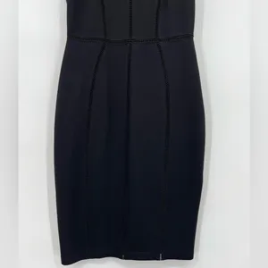 Bailey44 Sheath Midi Dress Sleeveless Cut Outs Zipper Lined Black Size Medium thumbnail 4