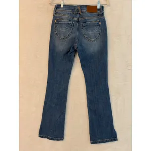 Artemis Vintage Womens High Rise Double Button Flare‎ Jeans Distressed thumbnail 7