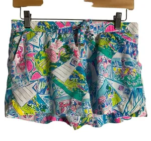 Lilly Pulitzer Pop Up Wish You Were Here Katia Casual Summer Shorts Size S thumbnail 2