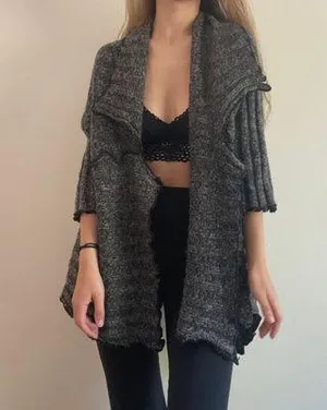 Grey Essential Cardigan Gray thumbnail 1
