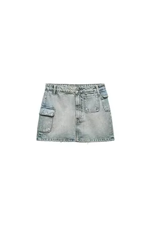 NWT ZARA DENIM CARGO MINI SKIRT. Size Large thumbnail 4