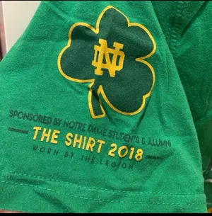 Limited Edition 2018 Notre Dame Fighting Irish Football Shirt Green S Retro thumbnail 6
