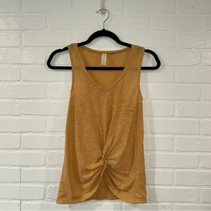 Altar’d State Women's Knot Front Yellow Sleeveless Top thumbnail 11