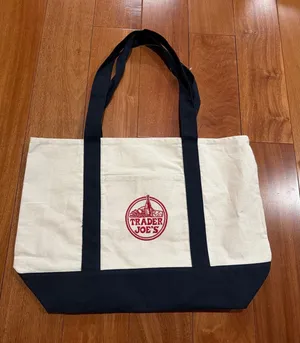 Trader Joe's Canvas Tote‎ Bag Reusable Grocery Bag Big Shopping Bag thumbnail 1