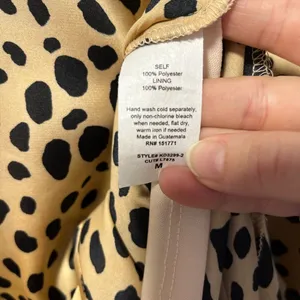 NWT Le Lis spotted cheetah animal print slip dress with adjustable straps size M thumbnail 5