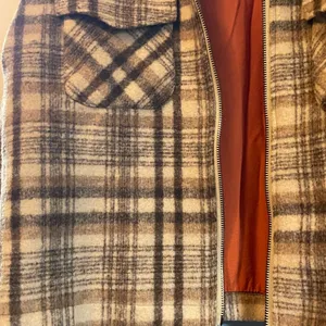 The Nines S Small Plaid Cropped Earth Tones Full Zip Pocket Collar Jacket Blazer thumbnail 5